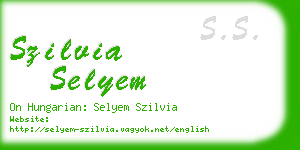 szilvia selyem business card